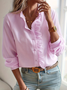 Long Sleeve Striped Regular Loose Shirt For Women