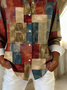 Shirt Collar Regular Sleeve Long Sleeve Abstract Buckle Regular Loose Button Up Shirt Shirt For Women