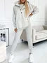 Women Plain Matching Outfit Daily Long Sleeve Casual Spring/Fall Multi-Piece Set Matching Set