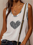 Casual U-Neck Color Block Tank Top