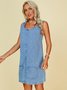 Shift Sleeveless Weaving Tunic Dress