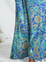 Short Sleeve Cotton-Blend Off-Shoulder Abstract Dresses