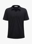 Men's Zip Lapel Short Sleeve Polo Shirt
