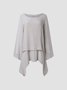 Casual Long Sleeve Crew Neck Blouse