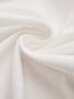 White Casual V Neck Plain Weaving Dress