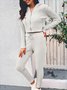 New Women Chic Vintage Sports Comfortable Hoodie Casual Shift Two Piece Sets