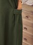 Army Green Cotton Holiday Shift Weaving Dress