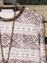 Long Sleeve Casual Round Neck Knitted Sweater