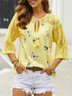 Loosen Butterfly V Neck Short Sleeve Top