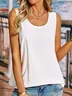 Sleeveless Cotton-Blend T-shirt