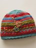 Women Red Casual Vintage Floral Knitted Hats