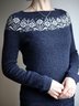 Blue Cotton-Blend Long Sleeve Round Neck Tunic Sweater Knit Jumper
