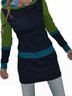 Long Sleeve Hoodie Color-Block Knitting Dress