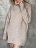 New Plus Size Holiday Vintage Comfortable Long Sleeve Boho Shift Sweater Tops