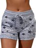 Cotton-Blend Printed Pockets Casual Sports shorts
