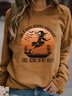 Halloween-Crew Neck Casual Letter Hoodies & Sweatshirt
