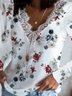 Casual Floral Loosen Tops