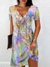 Floral Loosen Casual Dresses
