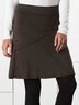 Women Casual Plain Autumn Daily Jersey Skirt A-Line Regular Regular Size Skirt