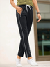 Women Casual Plain Autumn Natural Straight pants Long H-Line Regular Regular Size Sweatpants