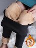 Casual Plain Winter Natural Micro-Elasticity Tight Warmth Standard Soft Clouds Legging for Women