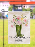 12 x 18 Double Sided Printed Burlap Hello Spring Welcome Garden Flag Yard Flag Holiday Outdoor Decor Flag