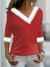 Christmas Casual Jersey Asymmetrical Loose T-Shirt