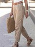 Women Casual Daily Plain Straight Pant