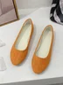 Plain All Season Simple Daily Velvet Flat Heel Round Toe Pu Slip On Shallow Shoes for Women