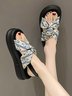 Casual Floral Pu Sandals