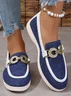 Casual Plain Slip On Flat Heel Shallow Shoes