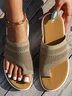 Casual Plain Slip On Flat Heel Slide Sandals