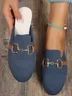 Casual Plain Slip On Flat Heel Mules