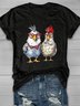 Casual Turkey Crew Neck Short Sleeve T-shirt