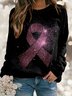 Casual Crew Neck Ombre Sweatshirt