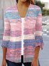 Women's Color Block Regular Loose Kimono