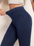 Women Stretch High Rise Denim leggings Pull-on Jeggings Jeans Breathable Pants