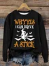 Casual Crew Neck Text Letters Sweatshirt