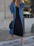 Women Spring/Fall Outerwear Casual Plain Long Sleeve Shawl Collar Jacket
