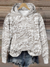 Casual Hoodie 3D Floral Art Printing Loose Sweatshirt