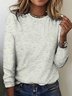 Vintage Floral Print Crew Neck Long Sleeve T-shirt