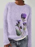 Women Wool/Knitting Animal Long Sleeve Comfy Casual Sweater