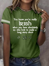 Casual St. Patrick's Day Rose Heart Text Letters Crew Neck Short Sleeve T-shirt