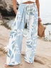 Women Floral Long Pants Casual Spring/Fall Trousers
