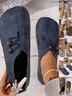Casual Plain Wearable Slip On Flat Heel Shallow Shoes Buckle