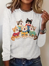 Vintage Animal Crew Neck Long Sleeve T-shirt