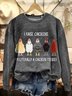Casual Crew Neck Turkey Sweatshirt
