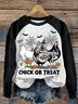 Vintage Crew Neck Halloween Sweatshirt