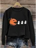 Vintage Crew Neck Halloween Sweatshirt