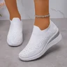 Casual Plain Slip On Block Heel Slip On